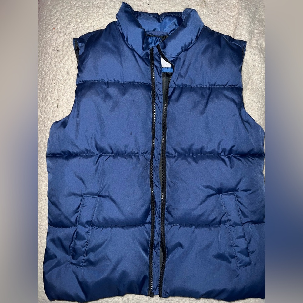 Old Navy Blue Puffer Vest - Size 10/12